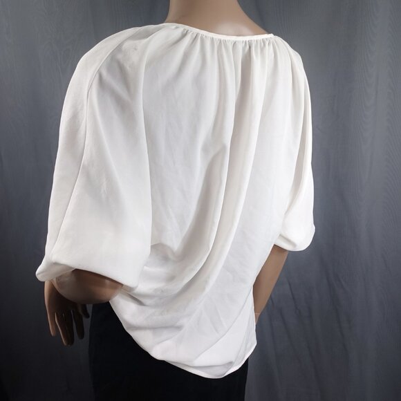 WILLI SMITH Blouse Short Dolman Sleeve Stitched Panel Blouse Top M - Picture 3 of 4